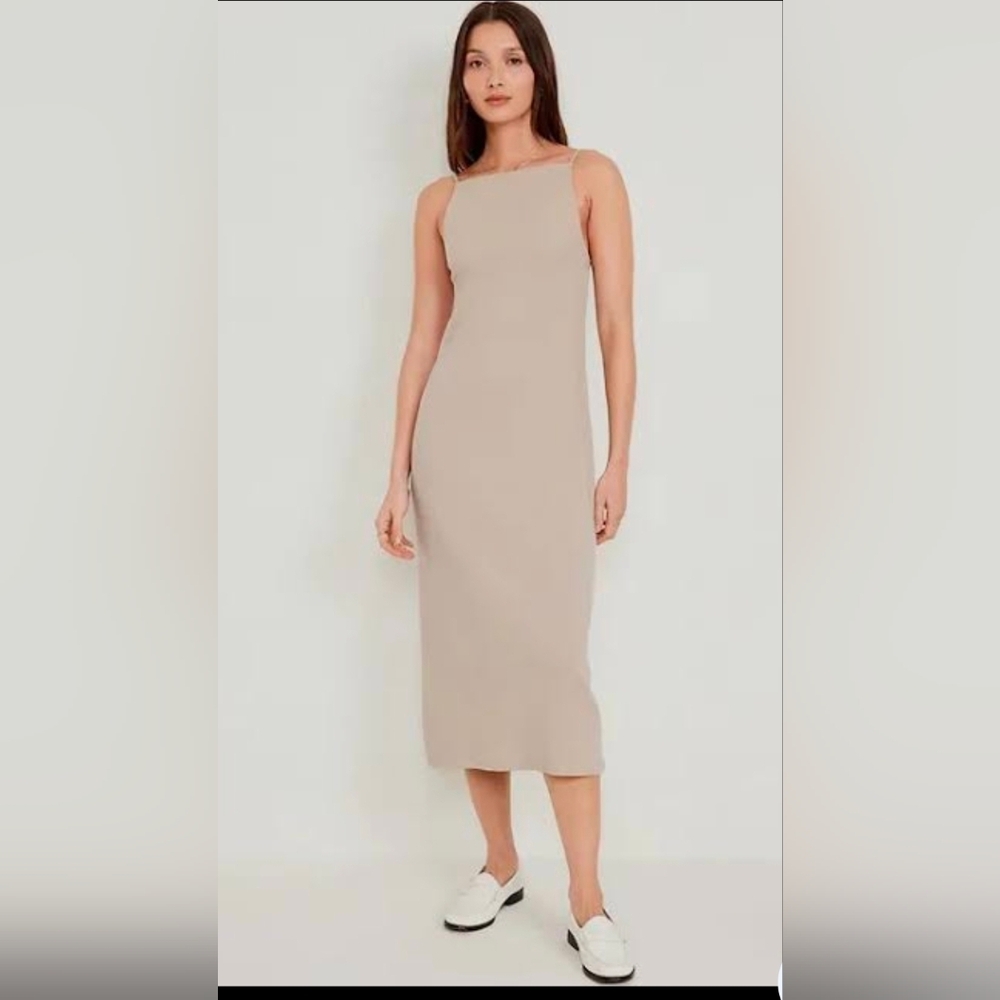 Old Navy Sleeveless Taupe Midi Dress Size XS
